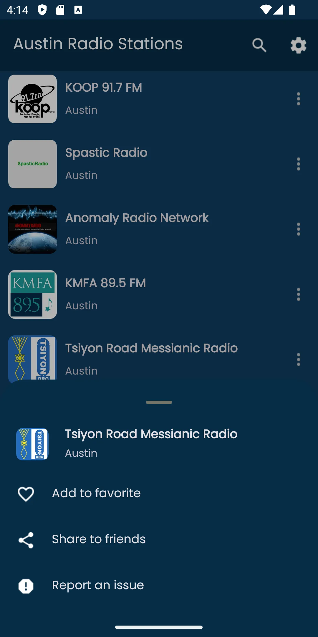 Radios from Austin | Indus Appstore | Screenshot