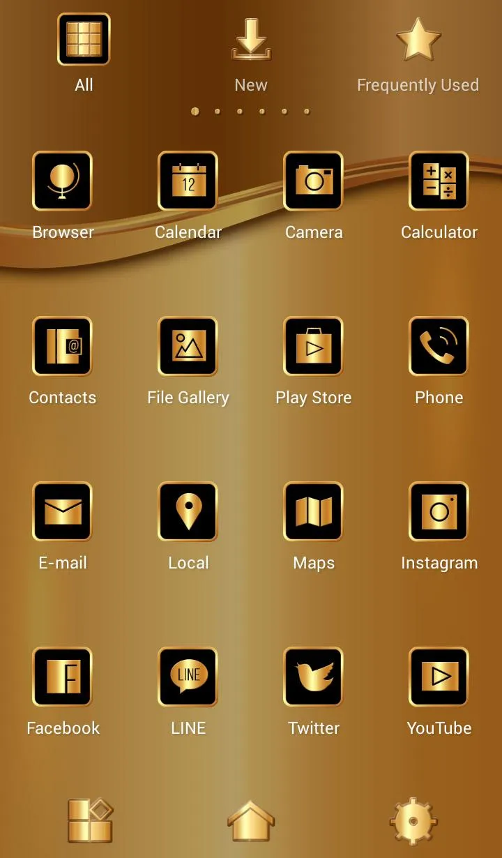 Gold +HOME Theme | Indus Appstore | Screenshot