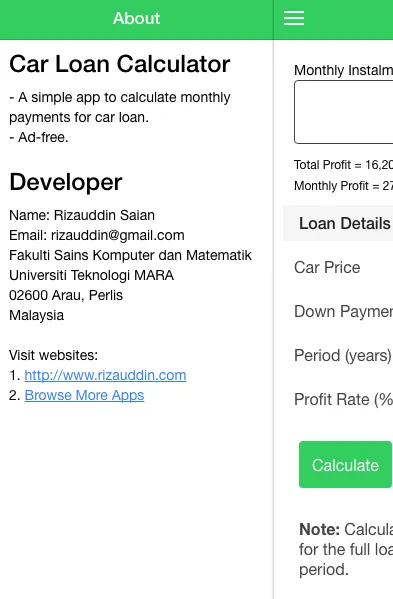 Car Loan Calculator | Indus Appstore | Screenshot