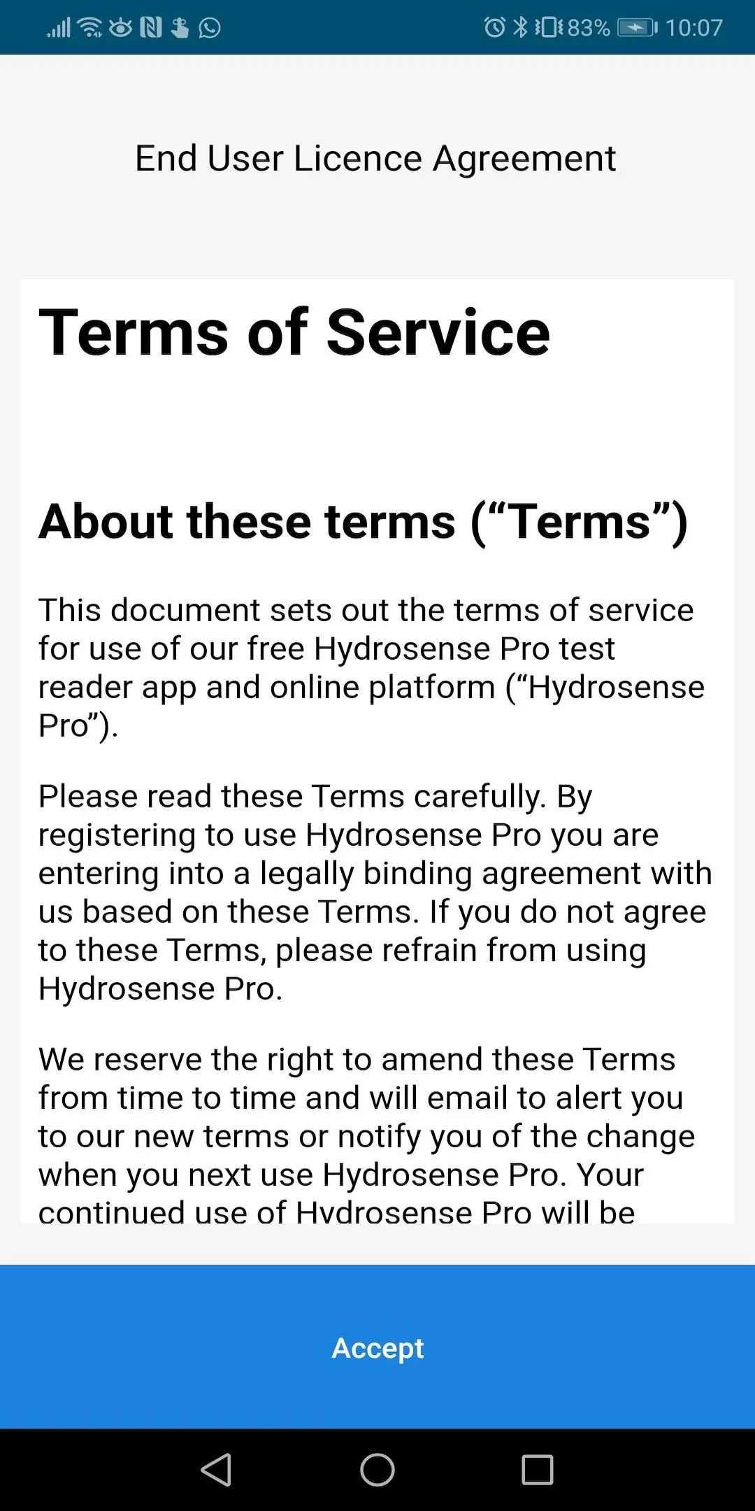 Hydrosense Pro Legionella | Indus Appstore | Screenshot