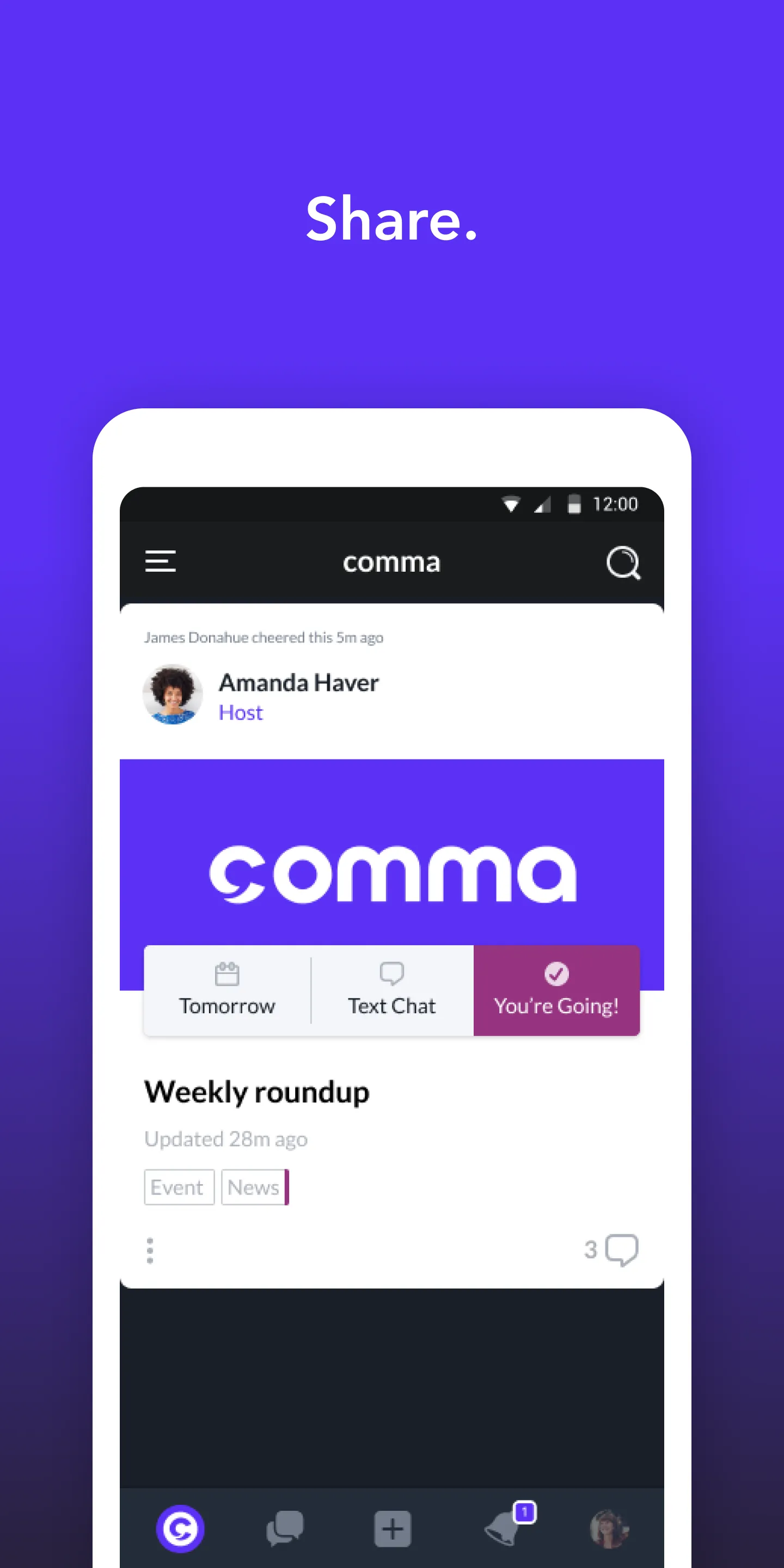 Comma Community | Indus Appstore | Screenshot