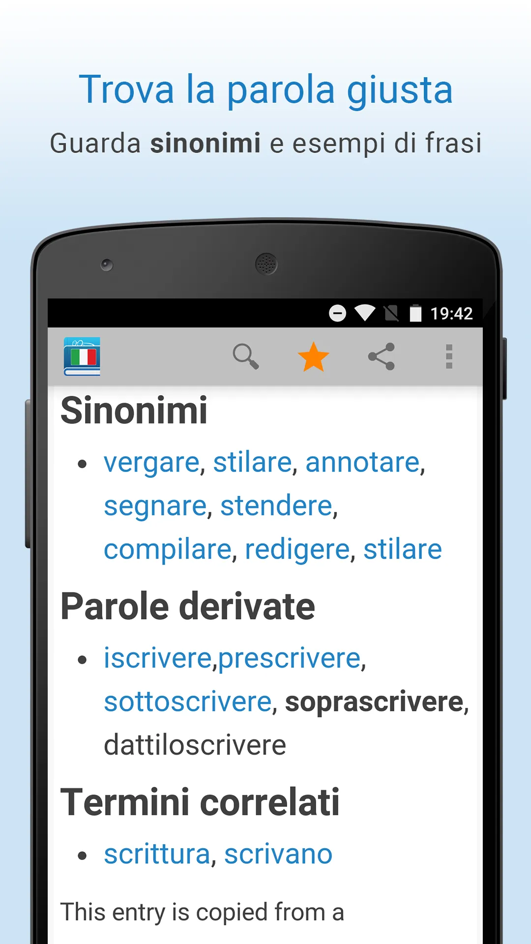 Dizionario italiano | Indus Appstore | Screenshot