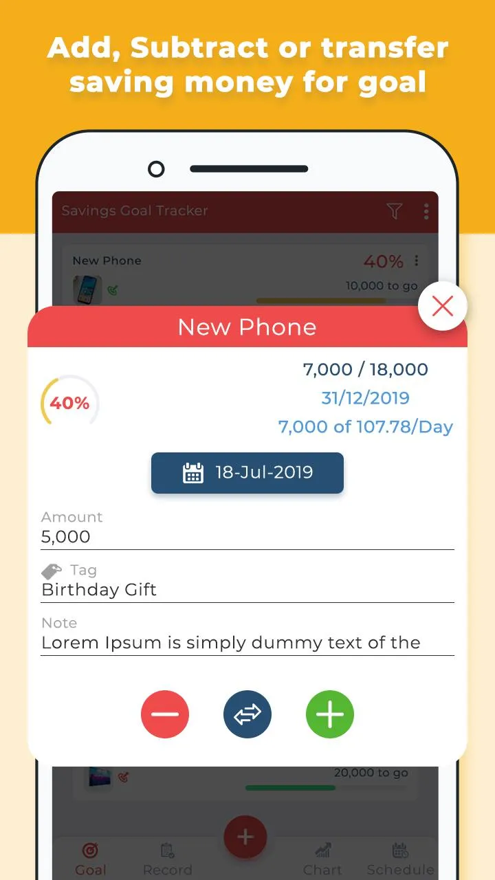 SaveMoney : Savings Goal Track | Indus Appstore | Screenshot