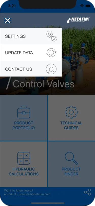 Netafim Control Valves | Indus Appstore | Screenshot