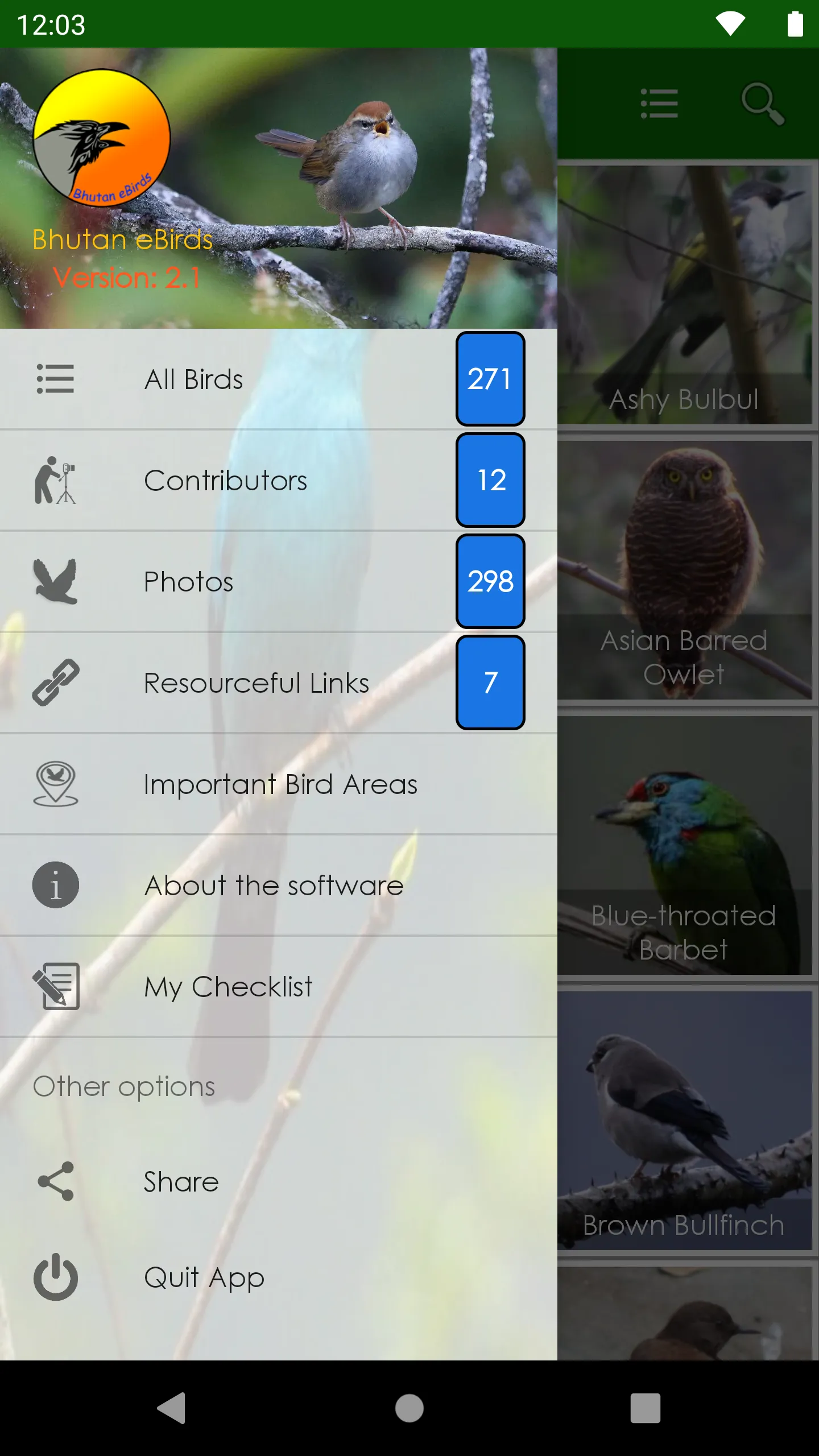 Bhutan eBirds | Indus Appstore | Screenshot