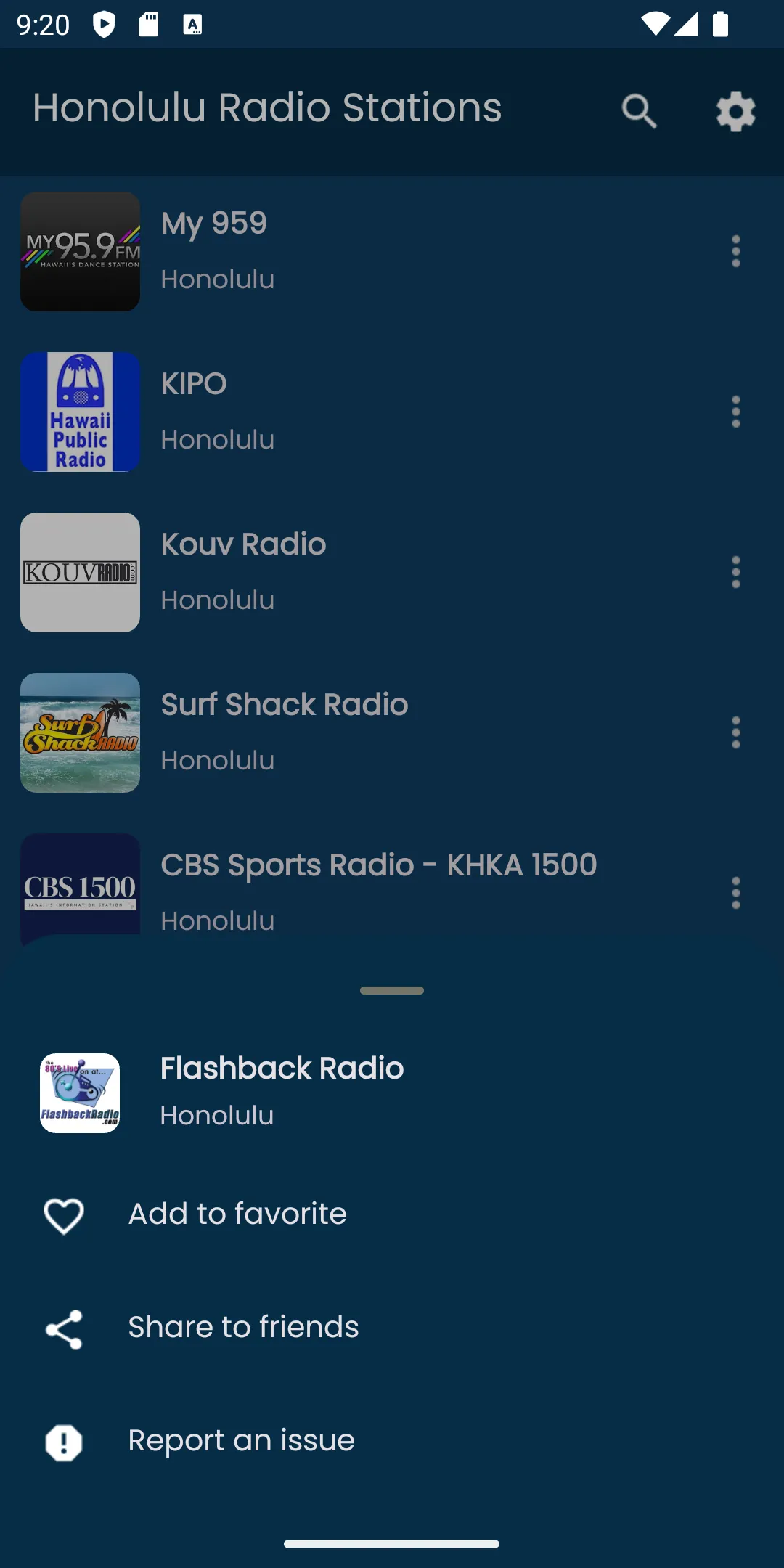 Radios from Honolulu | Indus Appstore | Screenshot