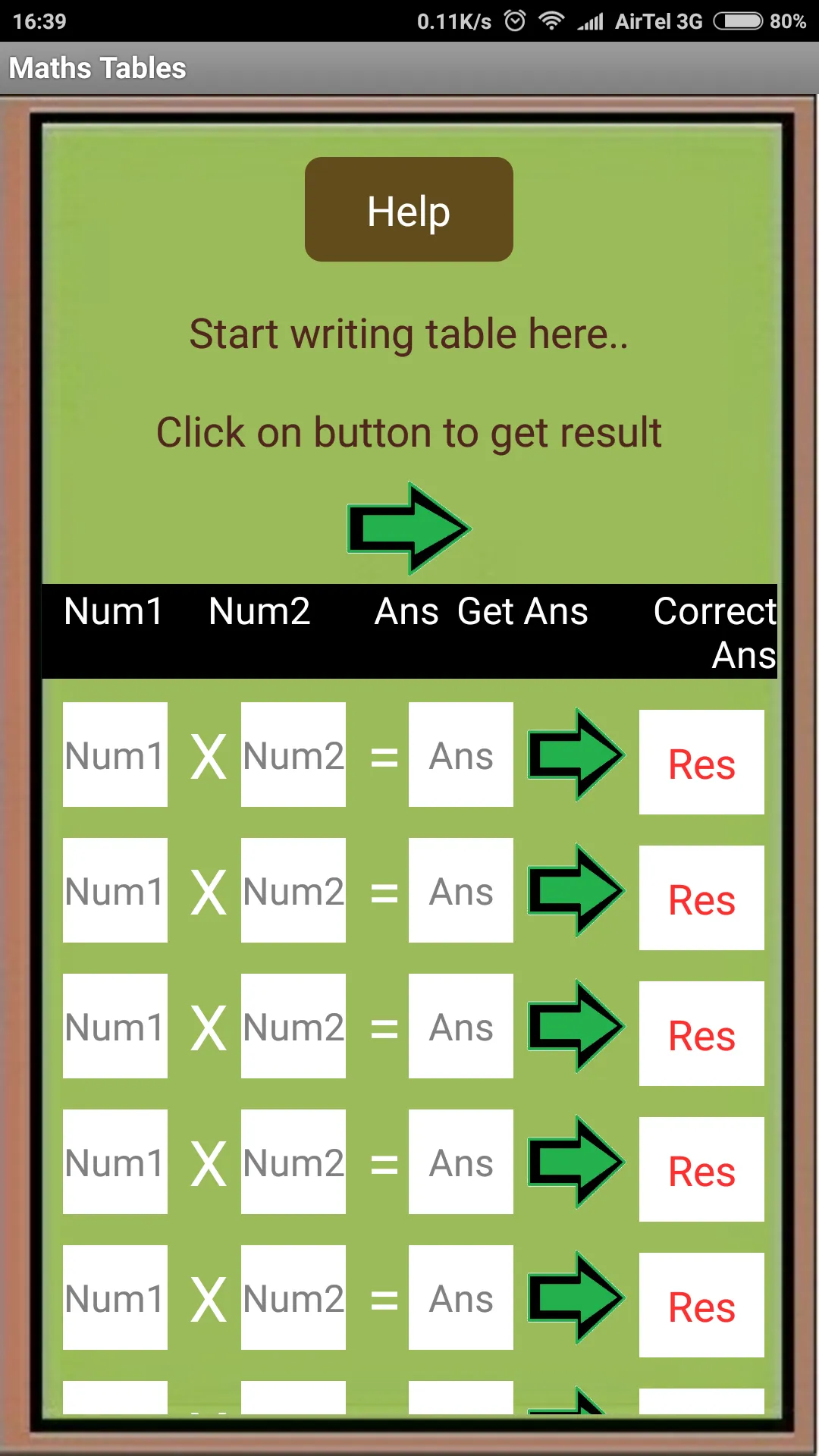 Maths Tables | Indus Appstore | Screenshot