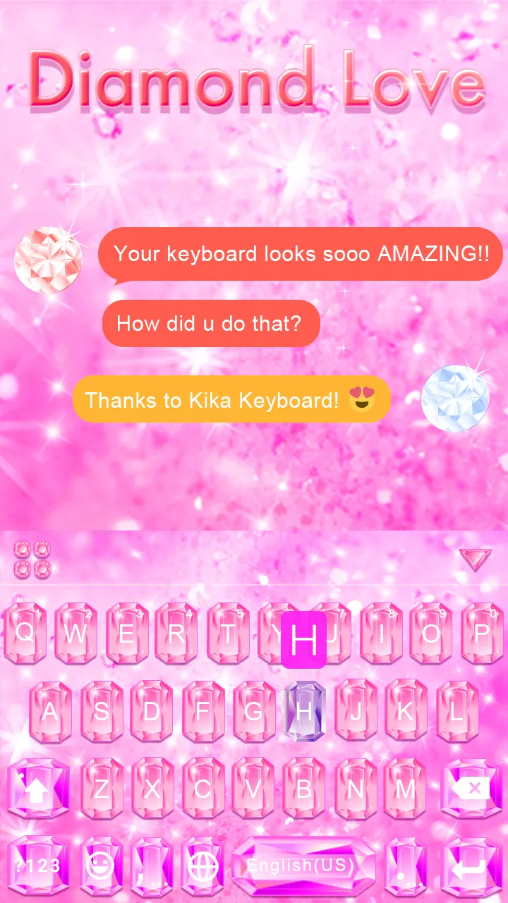 Diamond Love 💎 Keyboard Theme | Indus Appstore | Screenshot