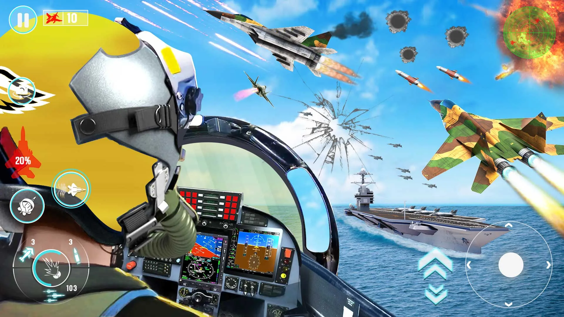 Fighter Jet War Plane Games | Indus Appstore | Screenshot