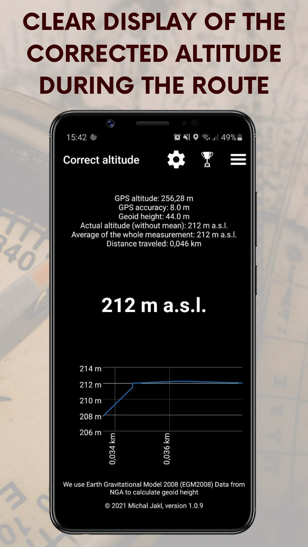 Correct altitude (geoid correc | Indus Appstore | Screenshot