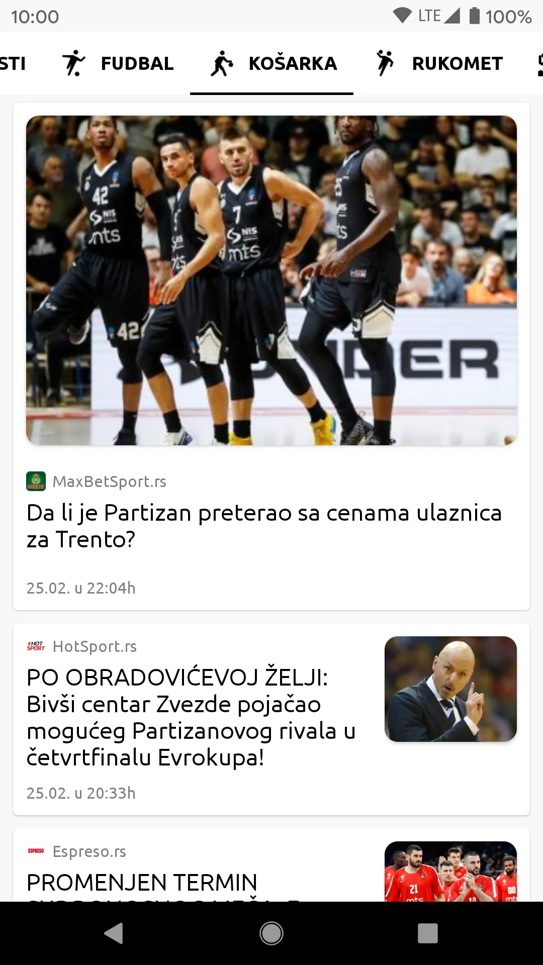 Partizan Info - Sve vesti | Indus Appstore | Screenshot