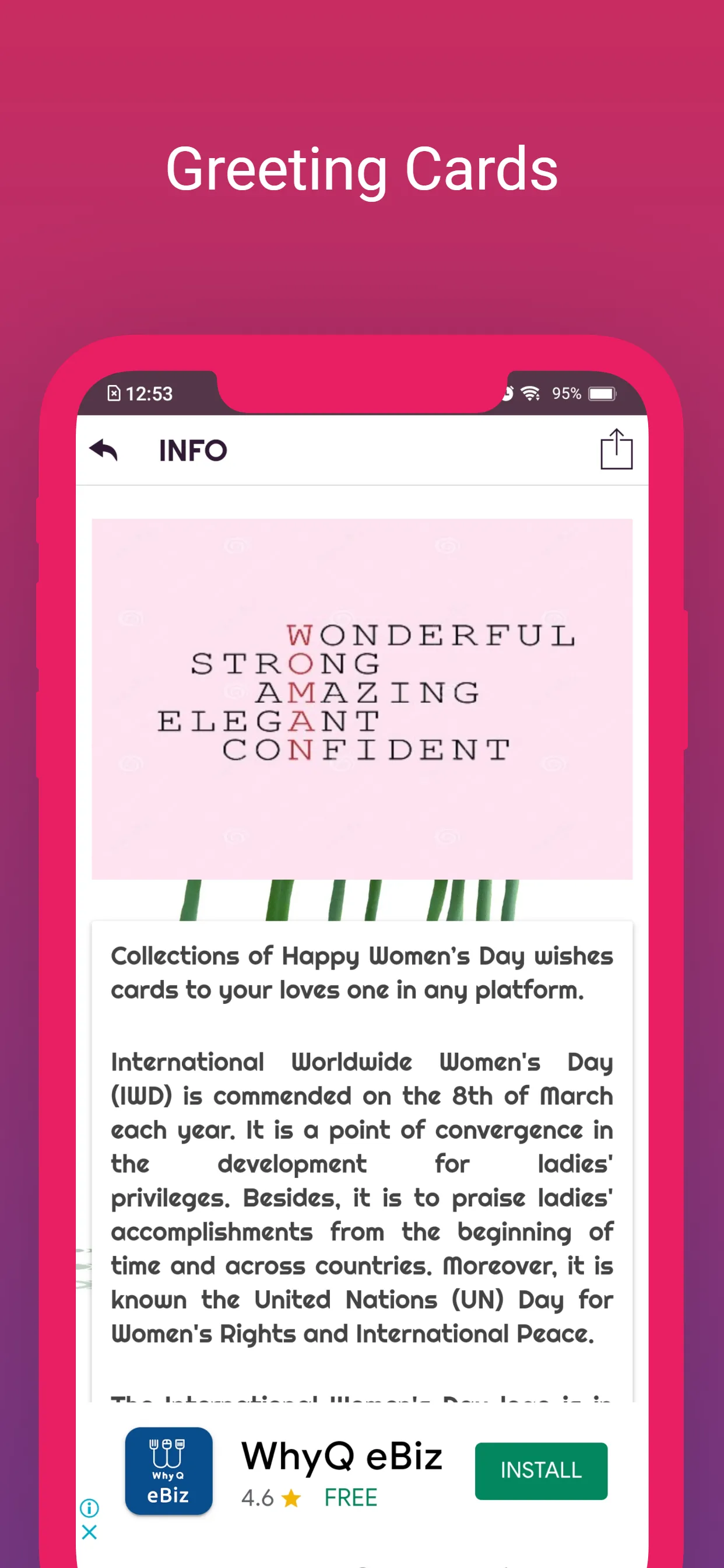 Happy Women’s Day Greeting | Indus Appstore | Screenshot