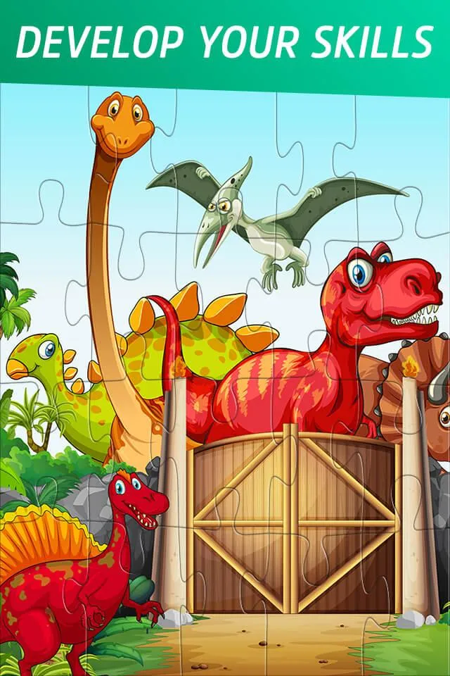 Dinosaur Puzzle Games For Kids | Indus Appstore | Screenshot