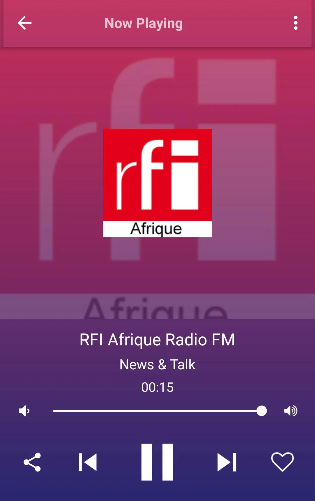 A2Z Central African FM Radio | Indus Appstore | Screenshot