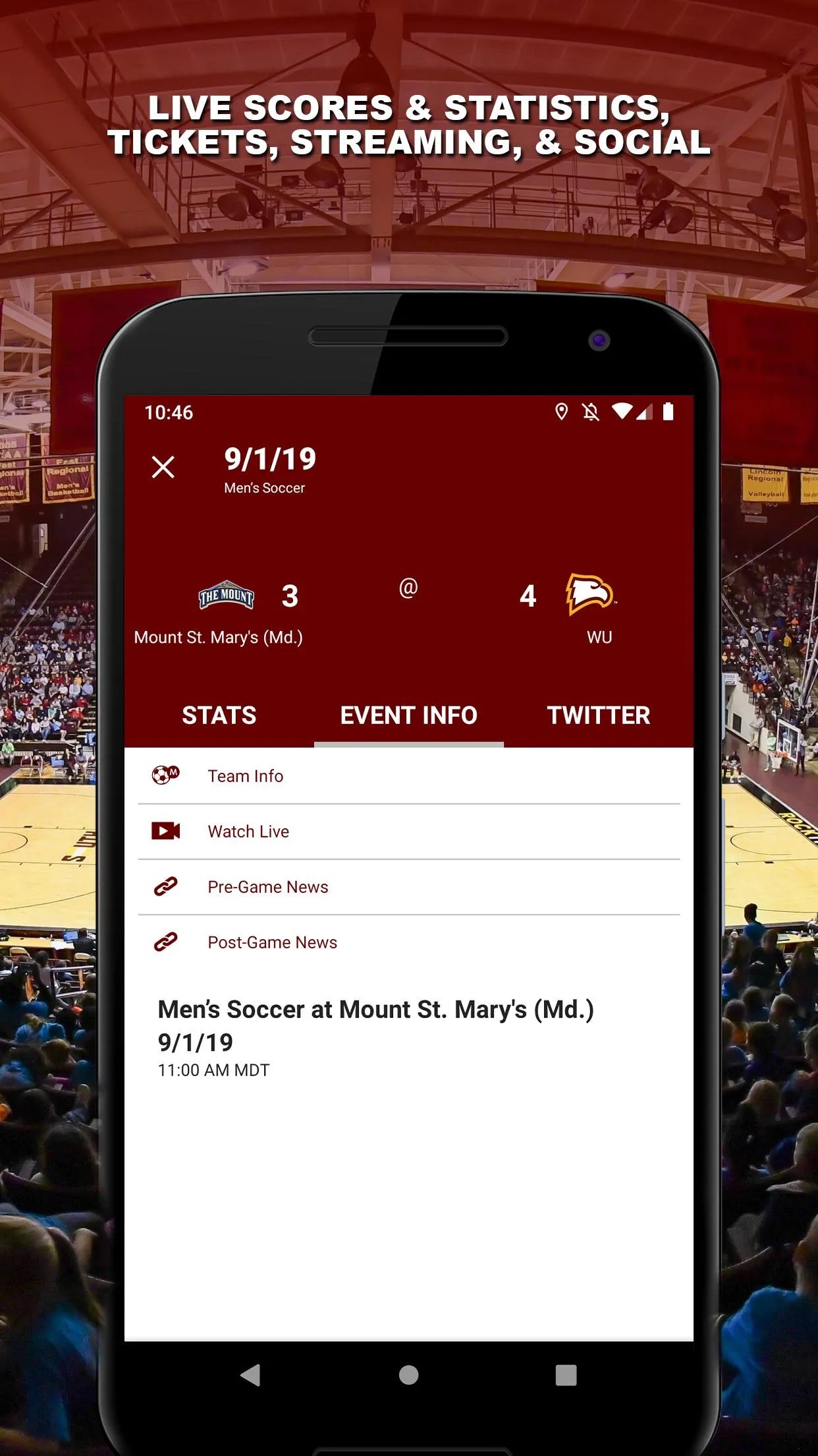 Winthrop Athletics | Indus Appstore | Screenshot