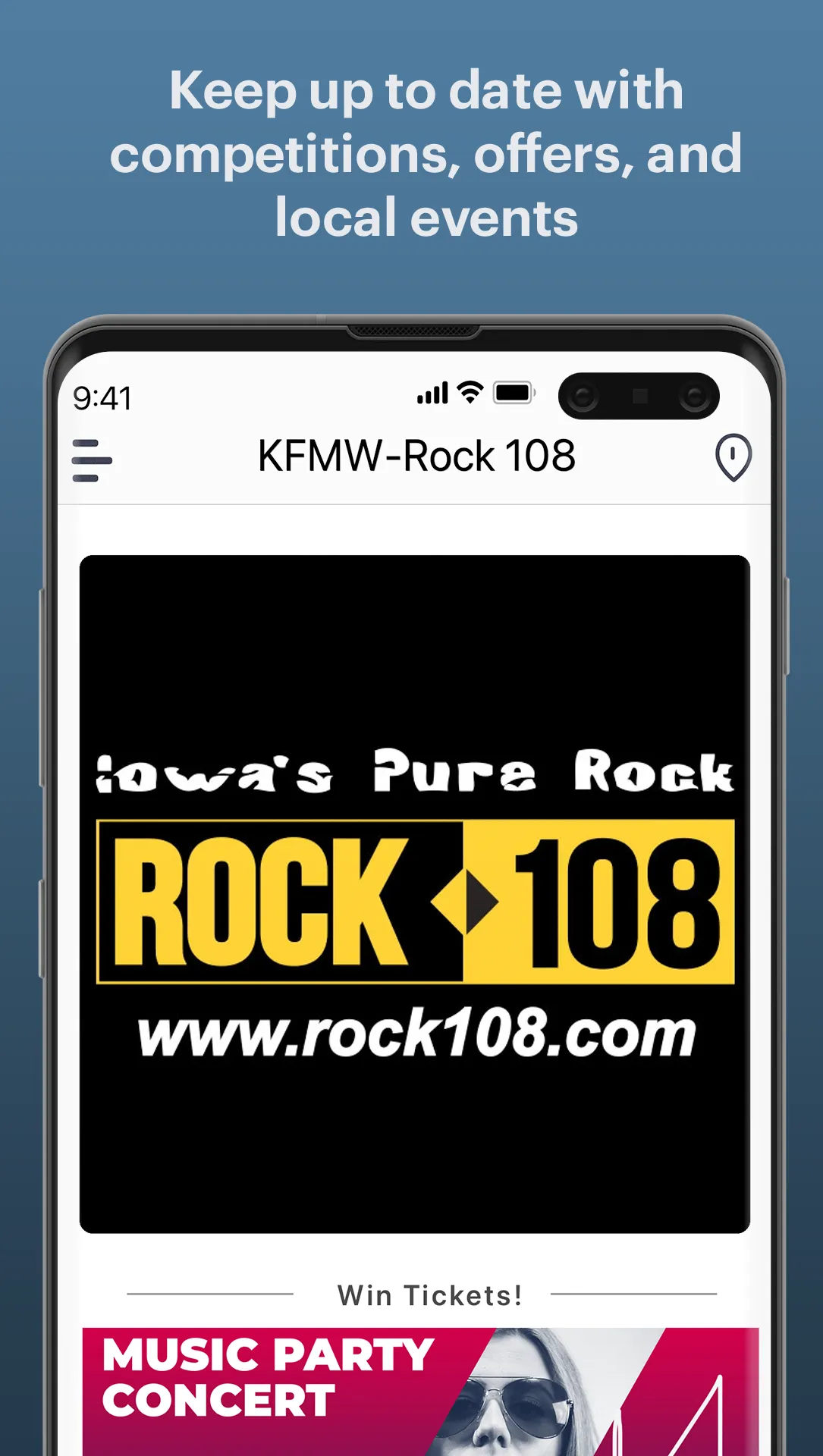 KFMW-Rock 108 | Indus Appstore | Screenshot