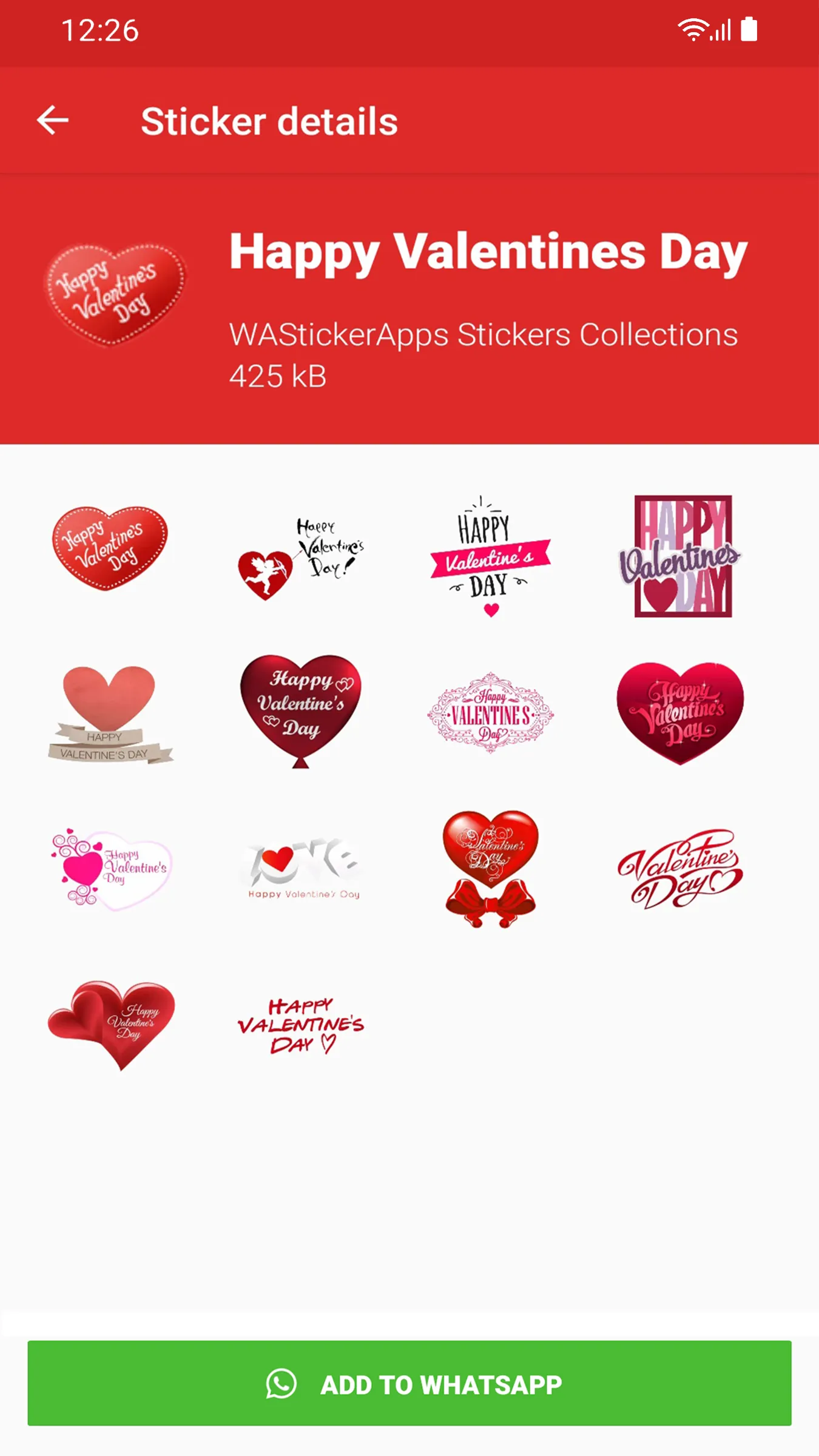 I love You Stickers WASticker | Indus Appstore | Screenshot