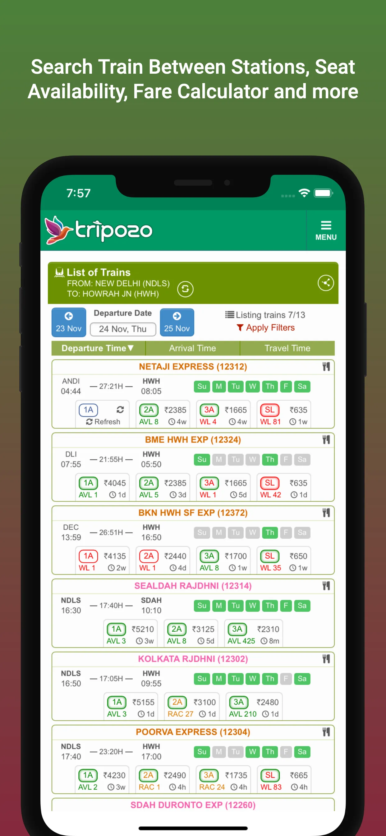 Tripozo: Train Flight & Travel | Indus Appstore | Screenshot