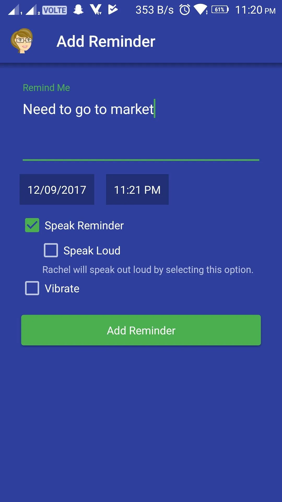 Speak Reminder | Indus Appstore | Screenshot