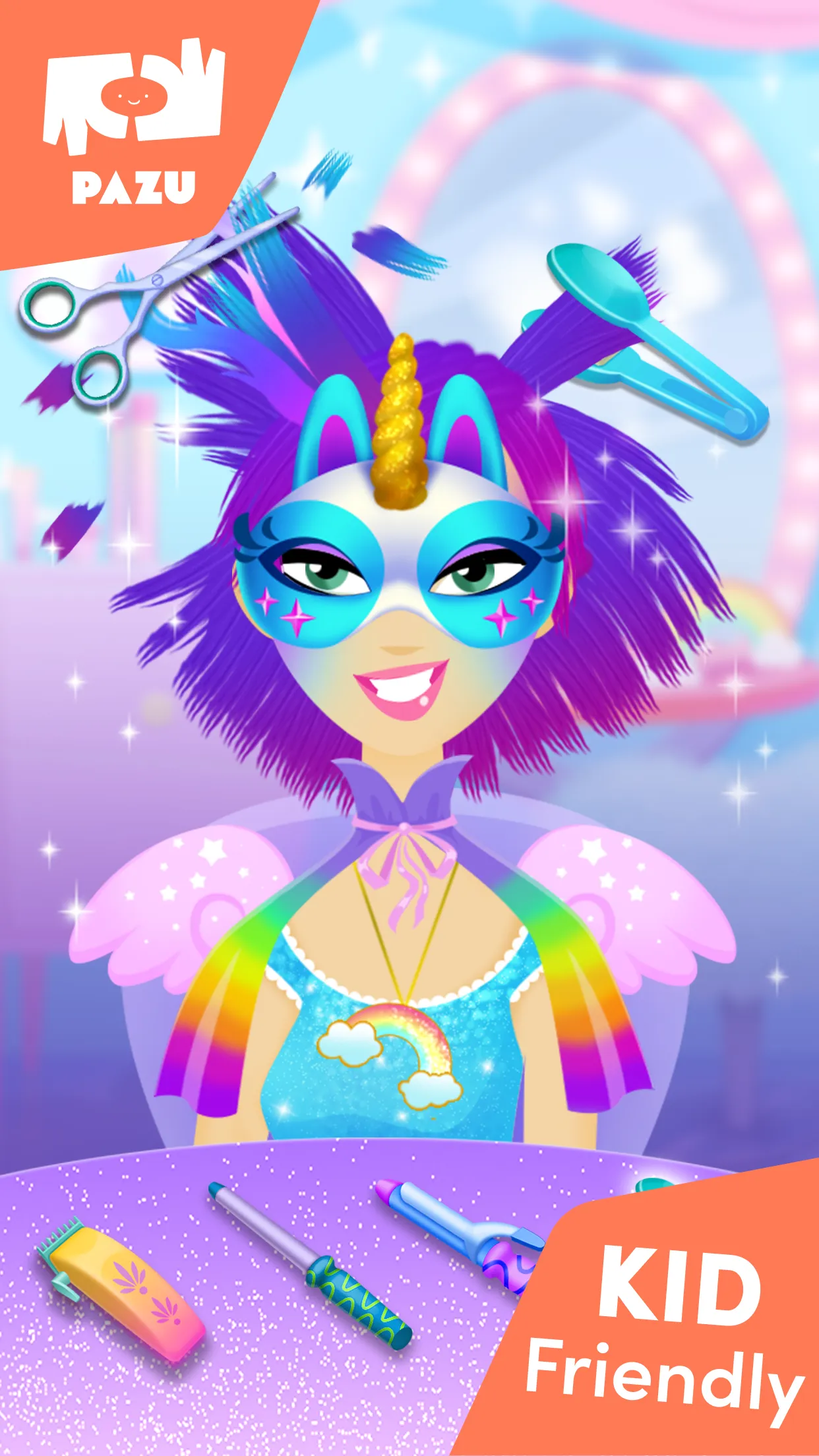 Girls Hair Salon Unicorn | Indus Appstore | Screenshot