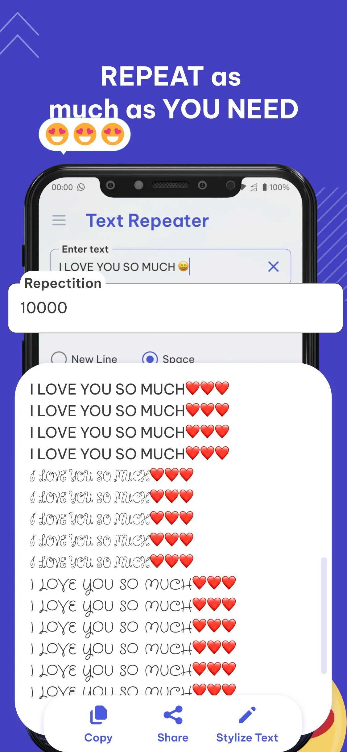 Text Repeater: Word Repetition | Indus Appstore | Screenshot