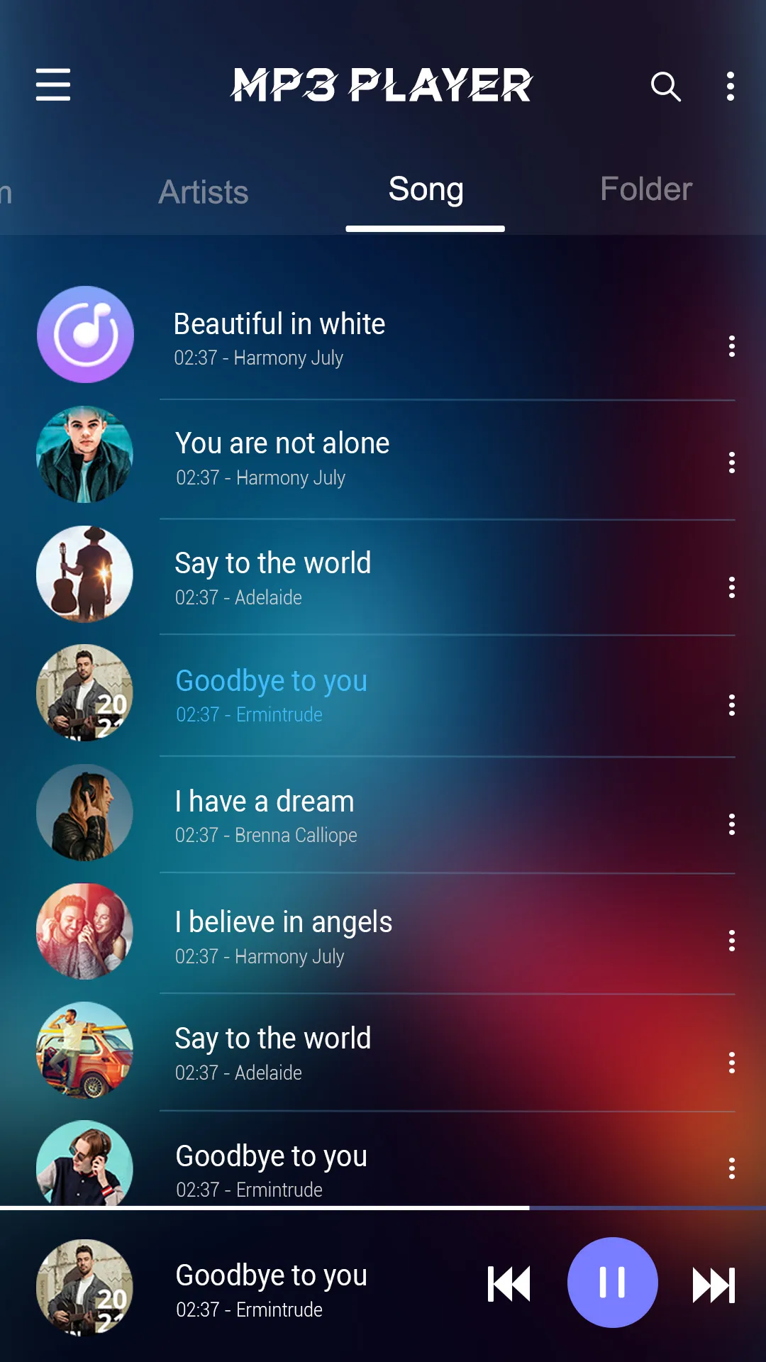 Mp3 player - Music player | Indus Appstore | Screenshot