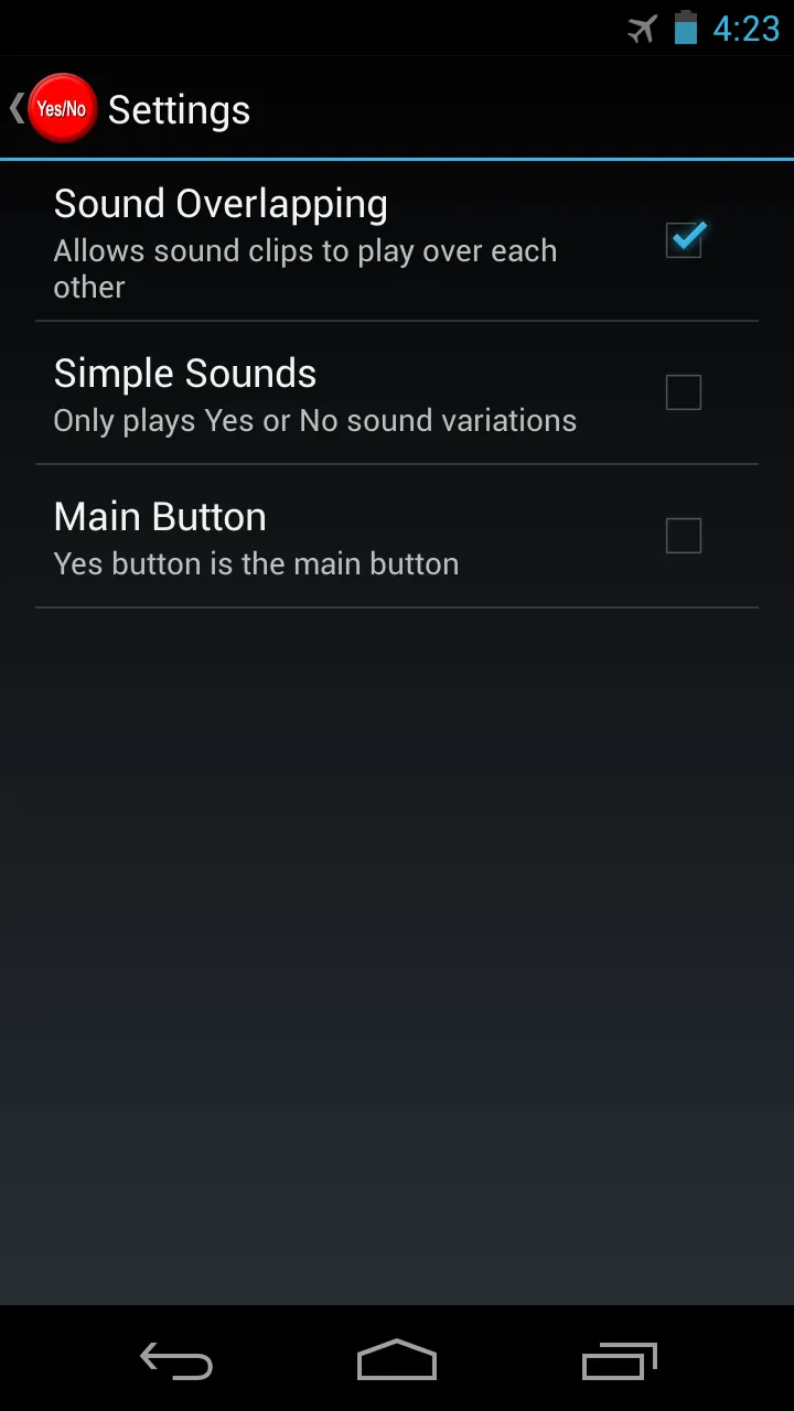 Yes / No Button | Indus Appstore | Screenshot