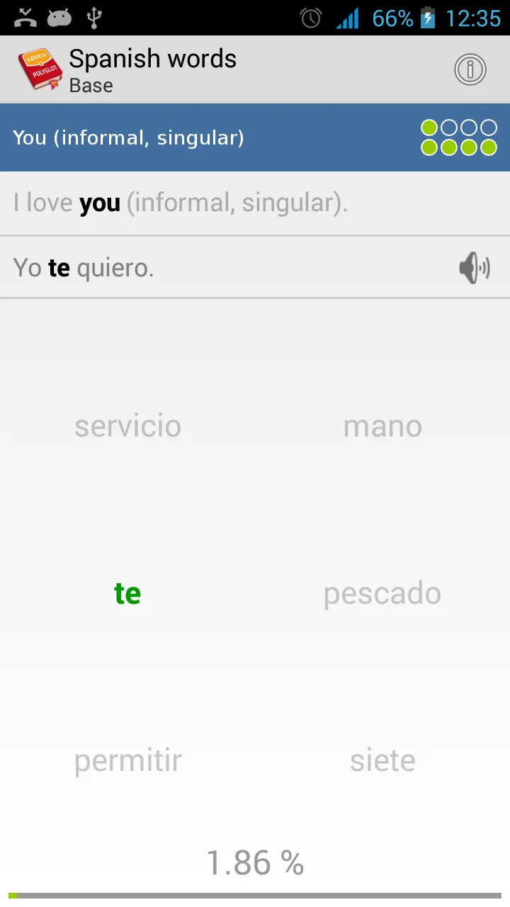 Learn Spanish Vocabulary | Indus Appstore | Screenshot