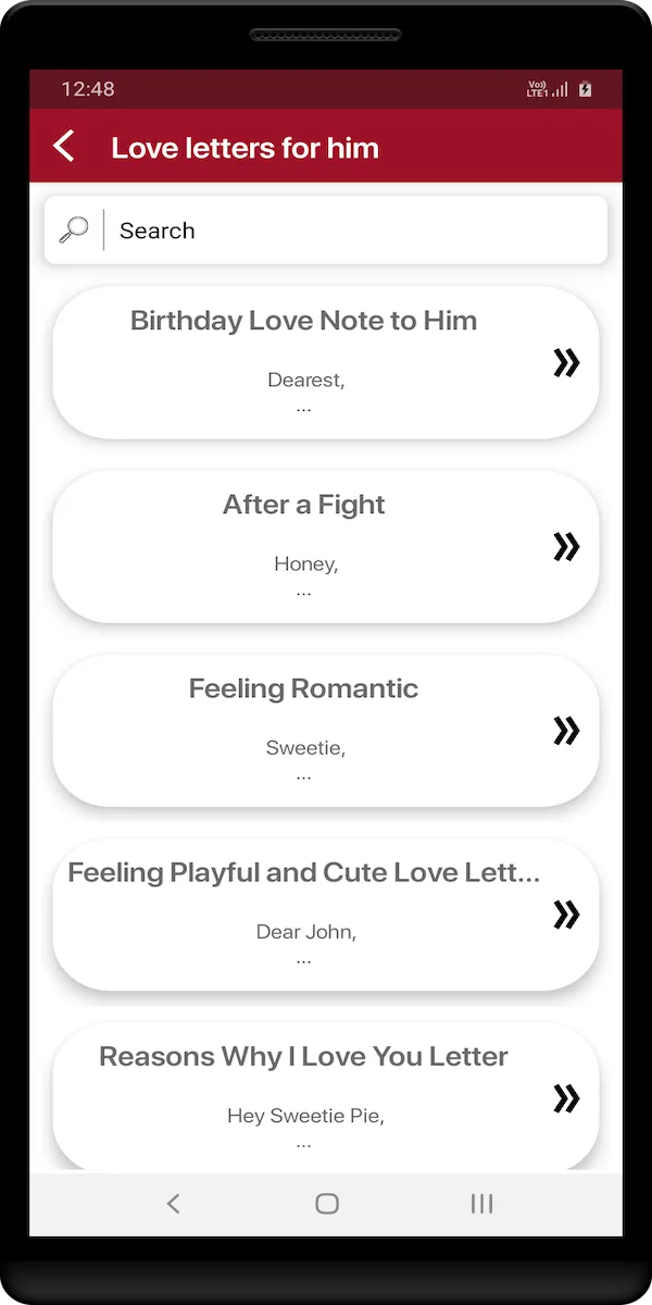 Love letters for him | Indus Appstore | Screenshot