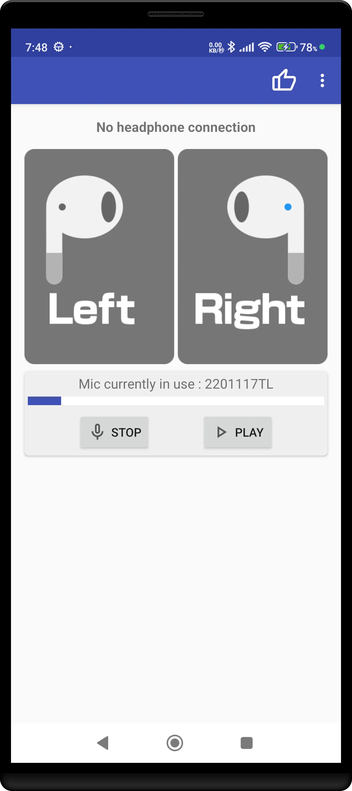 Headphone Left Right Mic Test | Indus Appstore | Screenshot