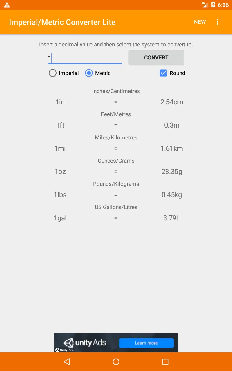 Imperial Metric Converter Lite | Indus Appstore | Screenshot