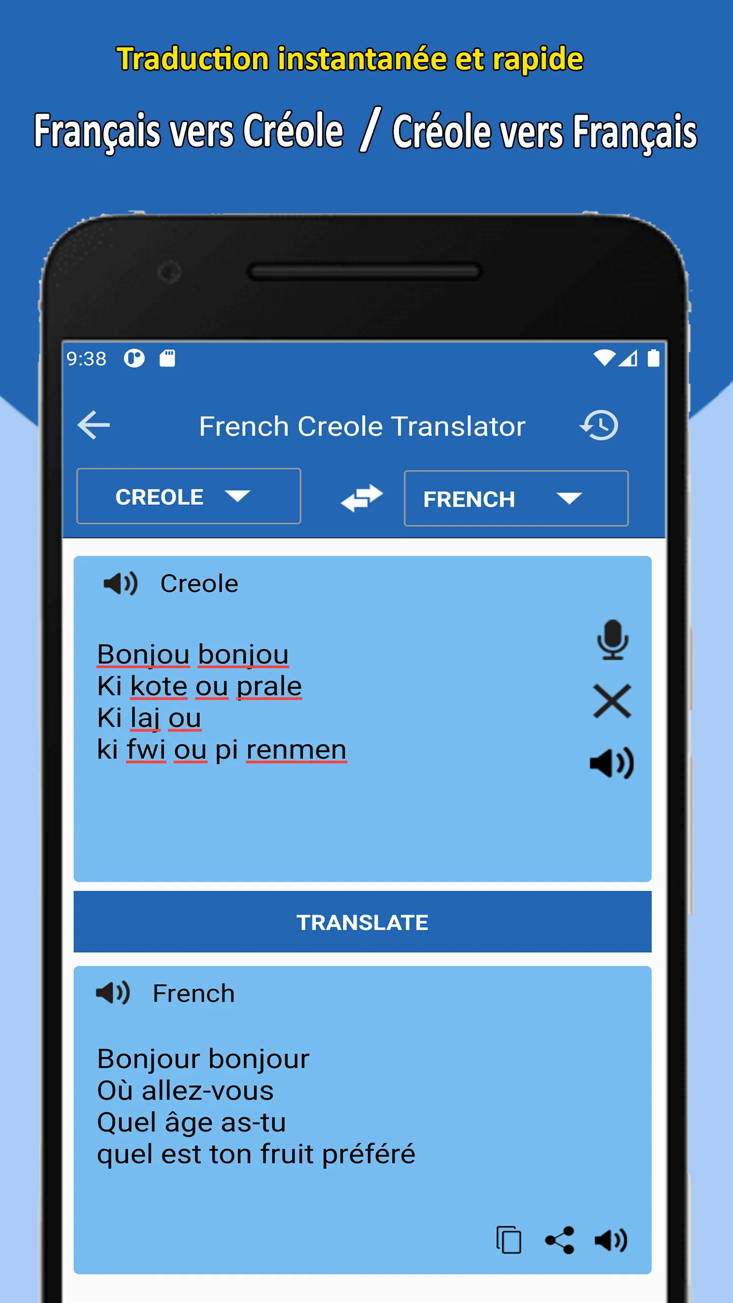 French Creole Translator | Indus Appstore | Screenshot