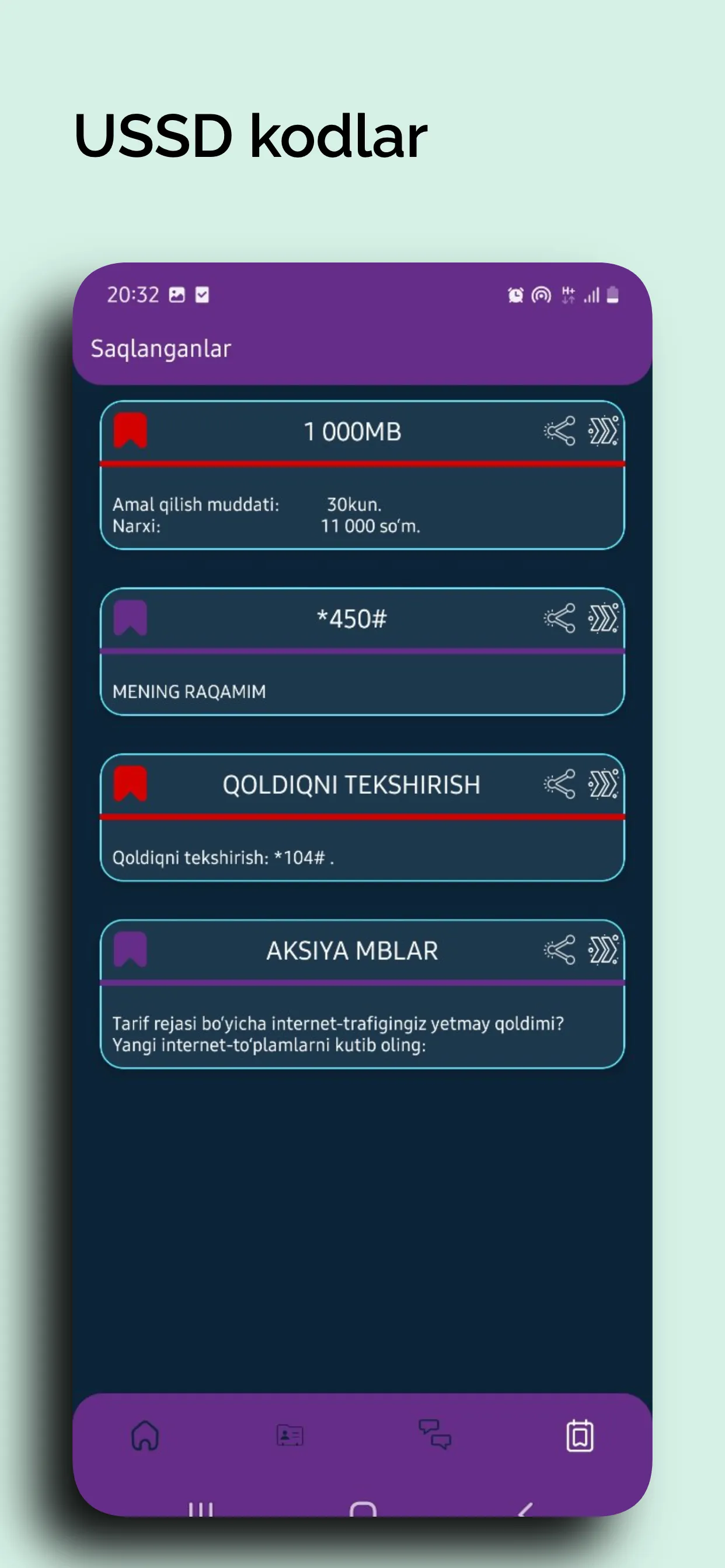 Kerakli Ussd kodlar | Indus Appstore | Screenshot