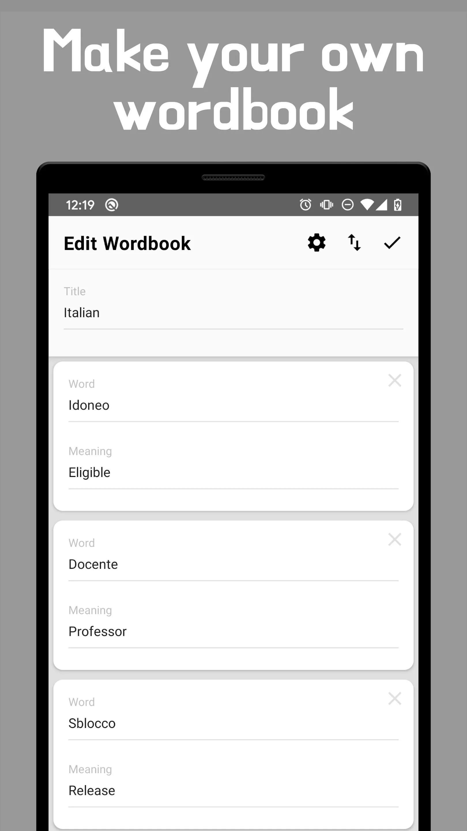 Cloudy: wordbook widget | Indus Appstore | Screenshot