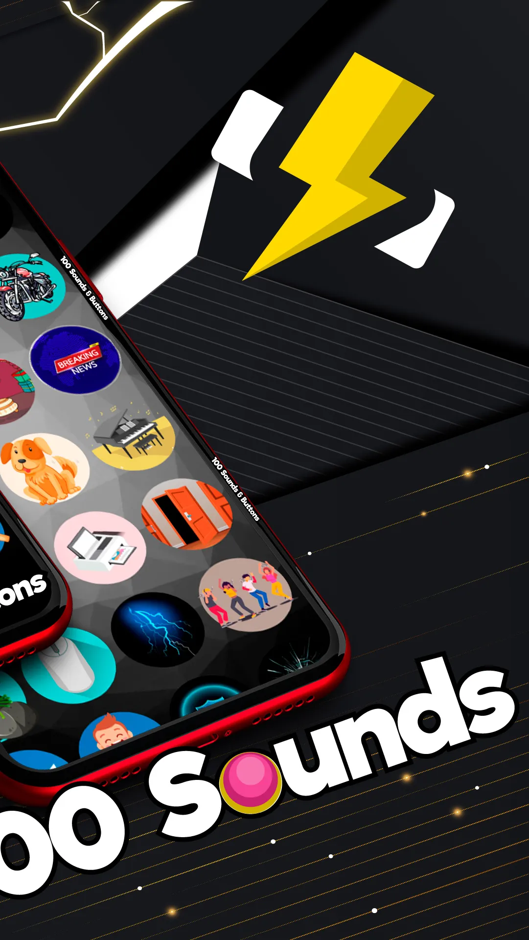 100 Sounds Buttons SoundBoard | Indus Appstore | Screenshot