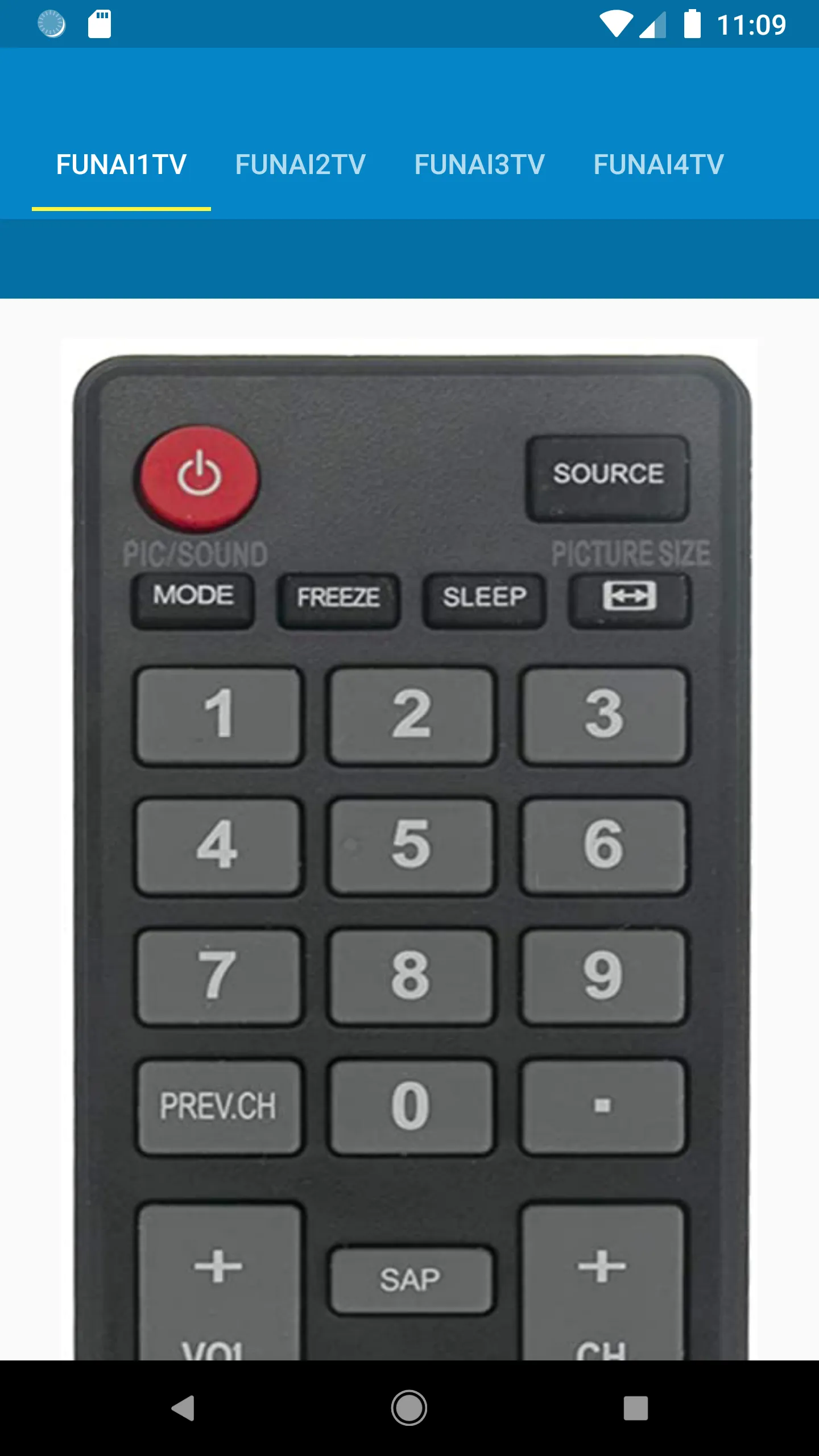 Funai TV Remote Control | Indus Appstore | Screenshot