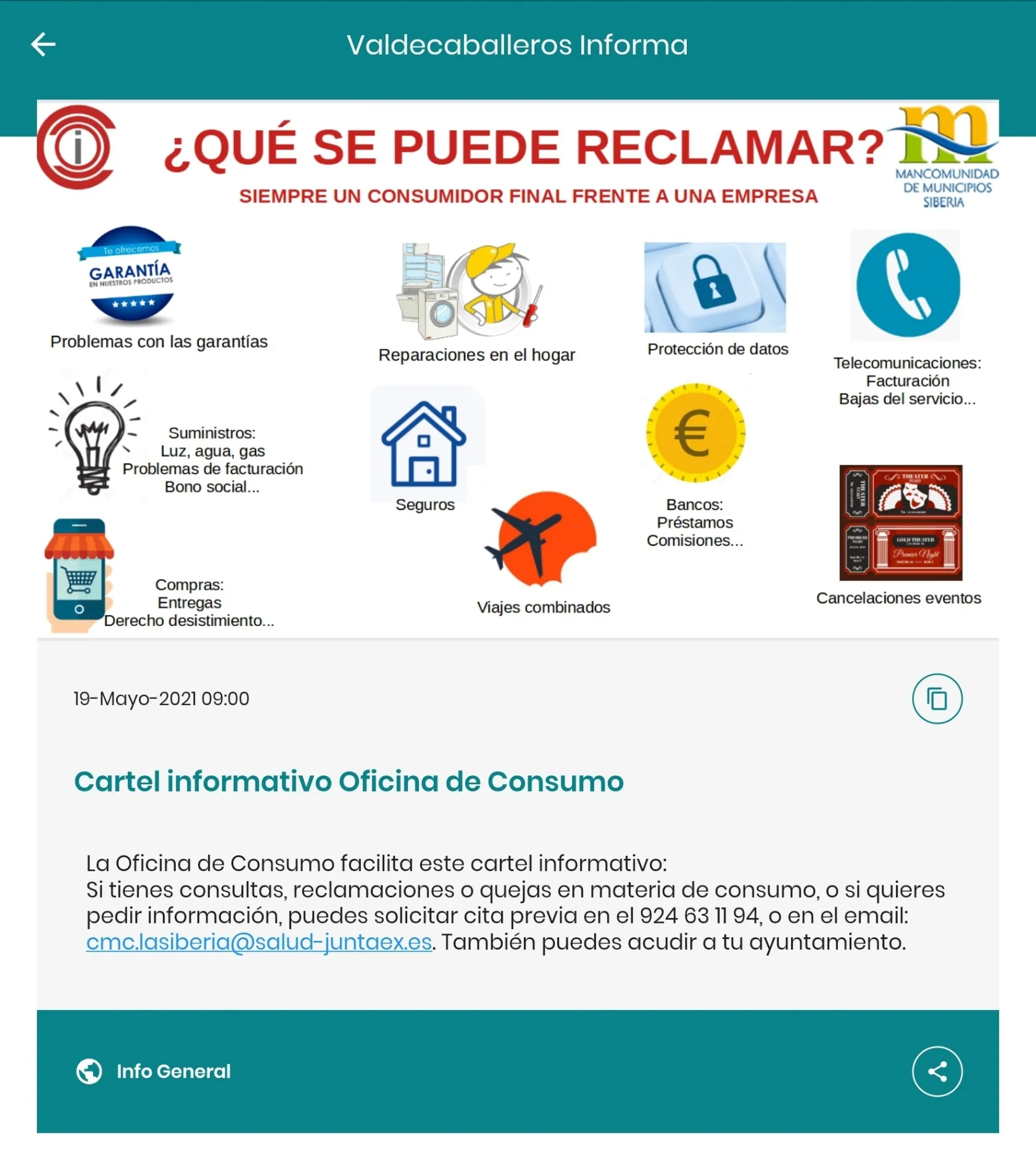 Valdecaballeros Informa | Indus Appstore | Screenshot