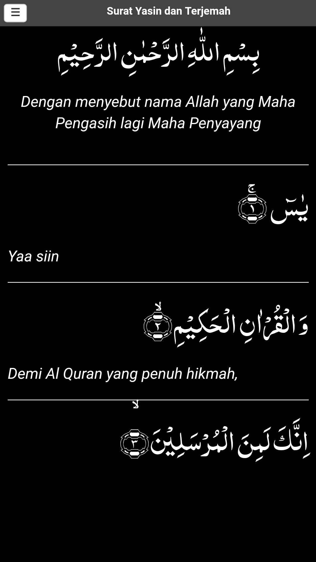 Surat Yasin dan Terjemah | Indus Appstore | Screenshot