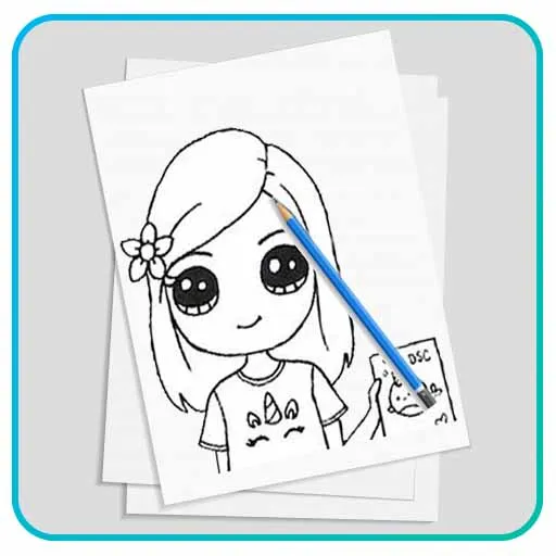 Learn to draw a cute girl | Indus Appstore | Screenshot