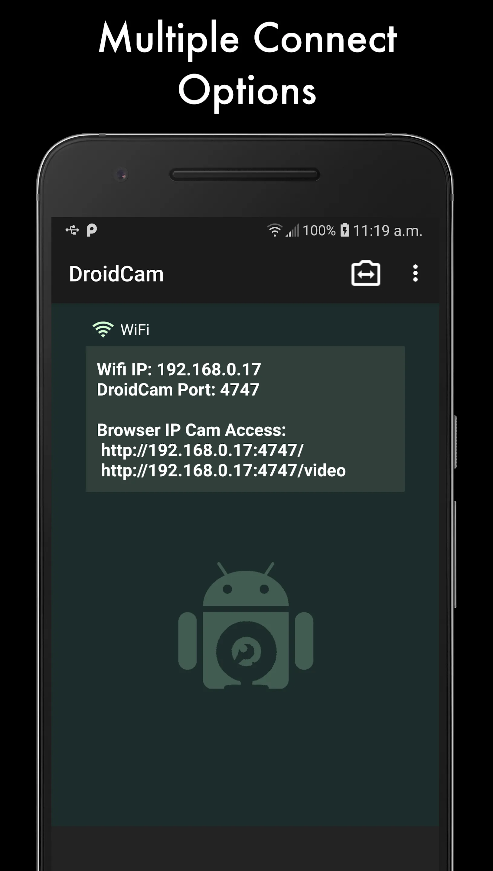 DroidCam Webcam (Classic) | Indus Appstore | Screenshot