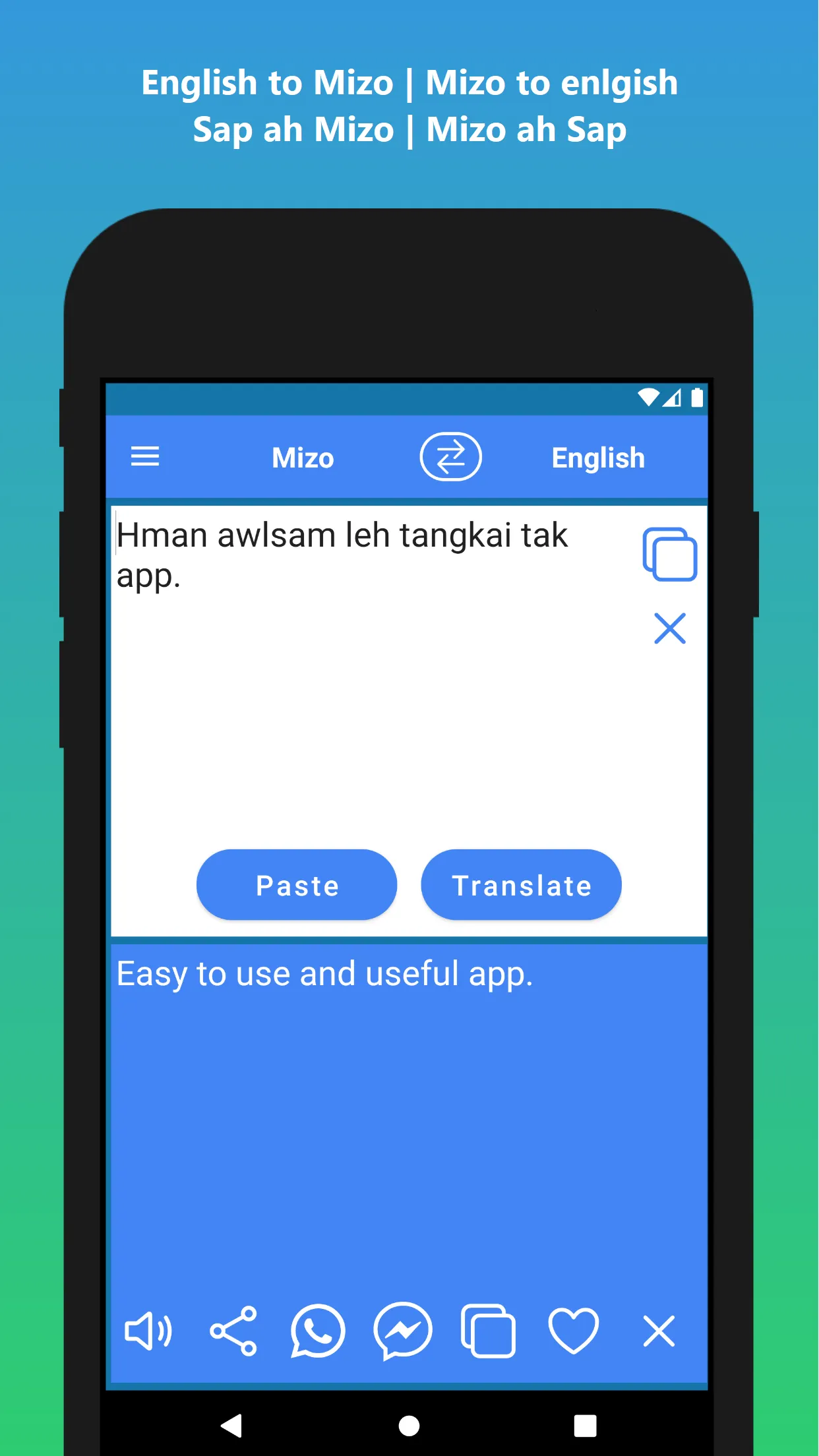 English to Mizo Translation | Indus Appstore | Screenshot