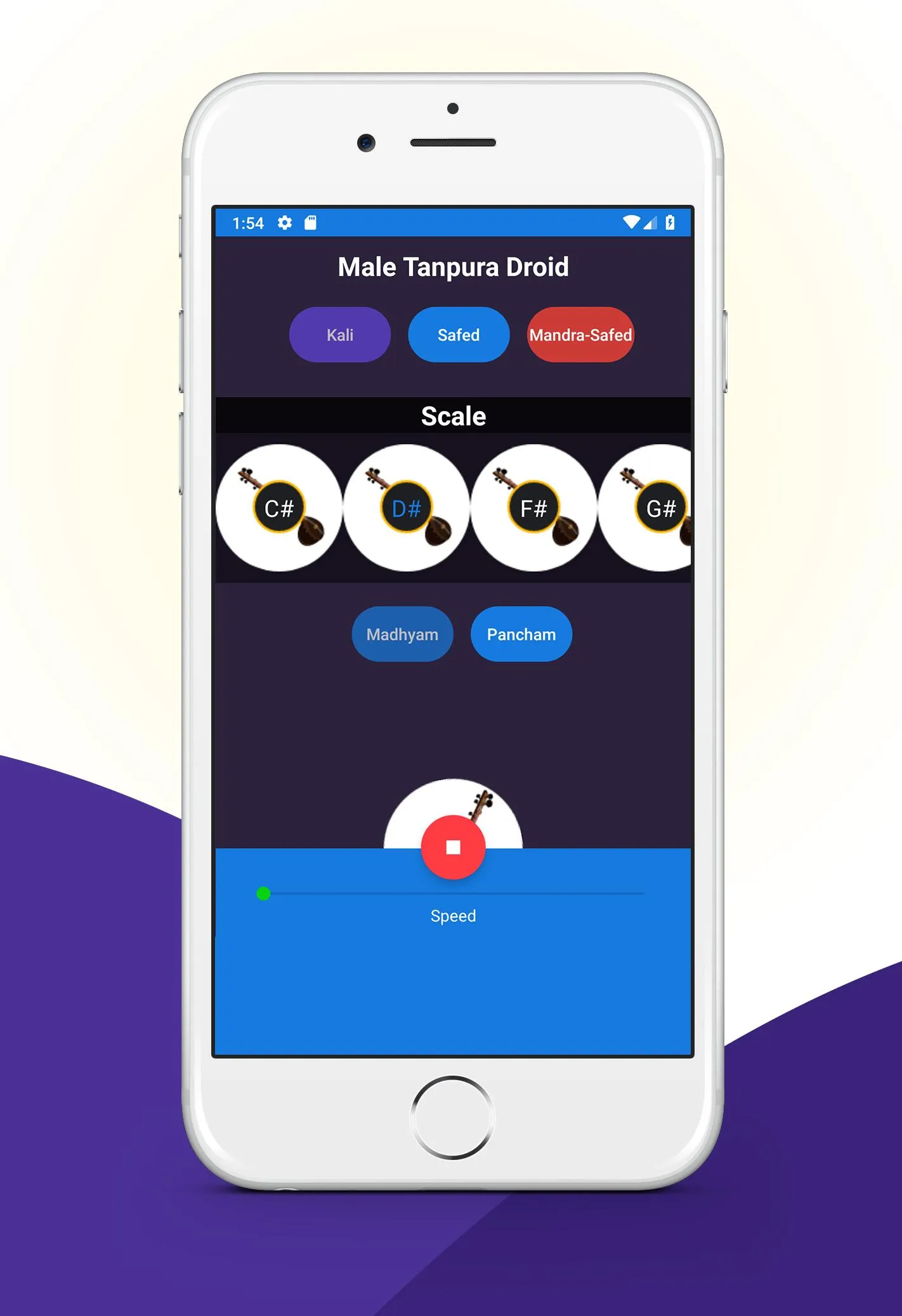 Male Tanpura Droid 3 | Indus Appstore | Screenshot