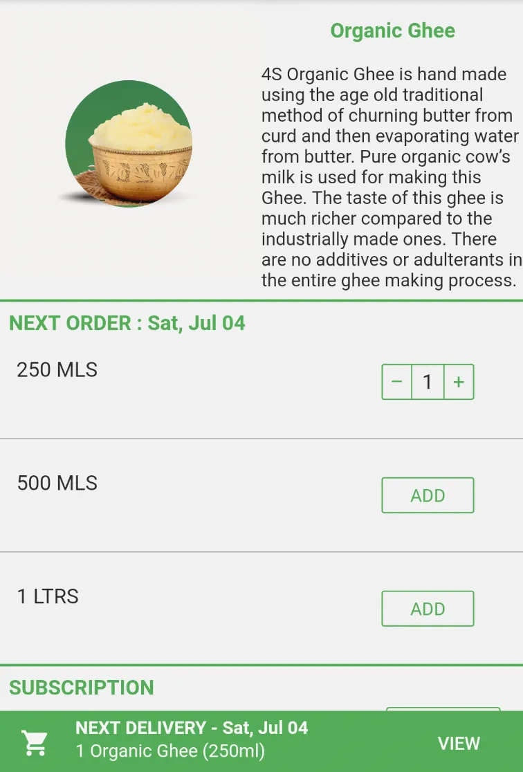 4S Organic Milk | Indus Appstore | Screenshot