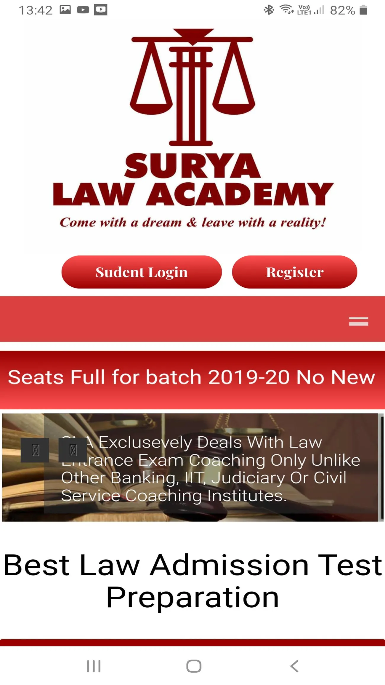 SURYA LAW ACADEMY | Indus Appstore | Screenshot