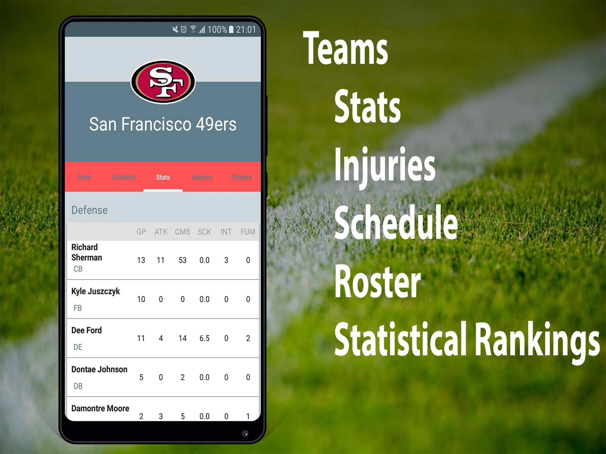 American Football NFL Stats, S | Indus Appstore | Screenshot