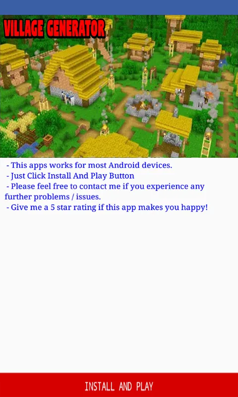 Village Generator for Minecraf | Indus Appstore | Screenshot