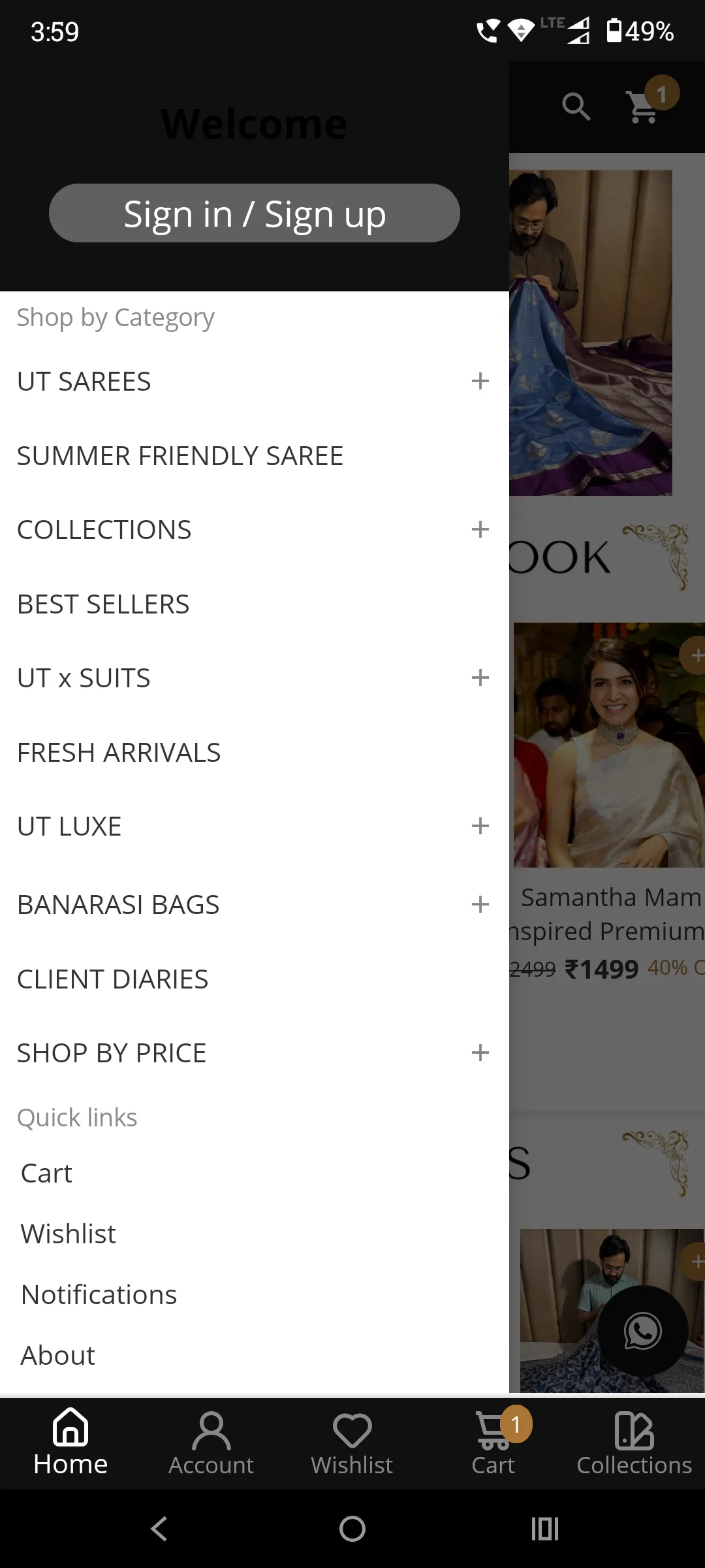 Unique Threads Sarees | Indus Appstore | Screenshot