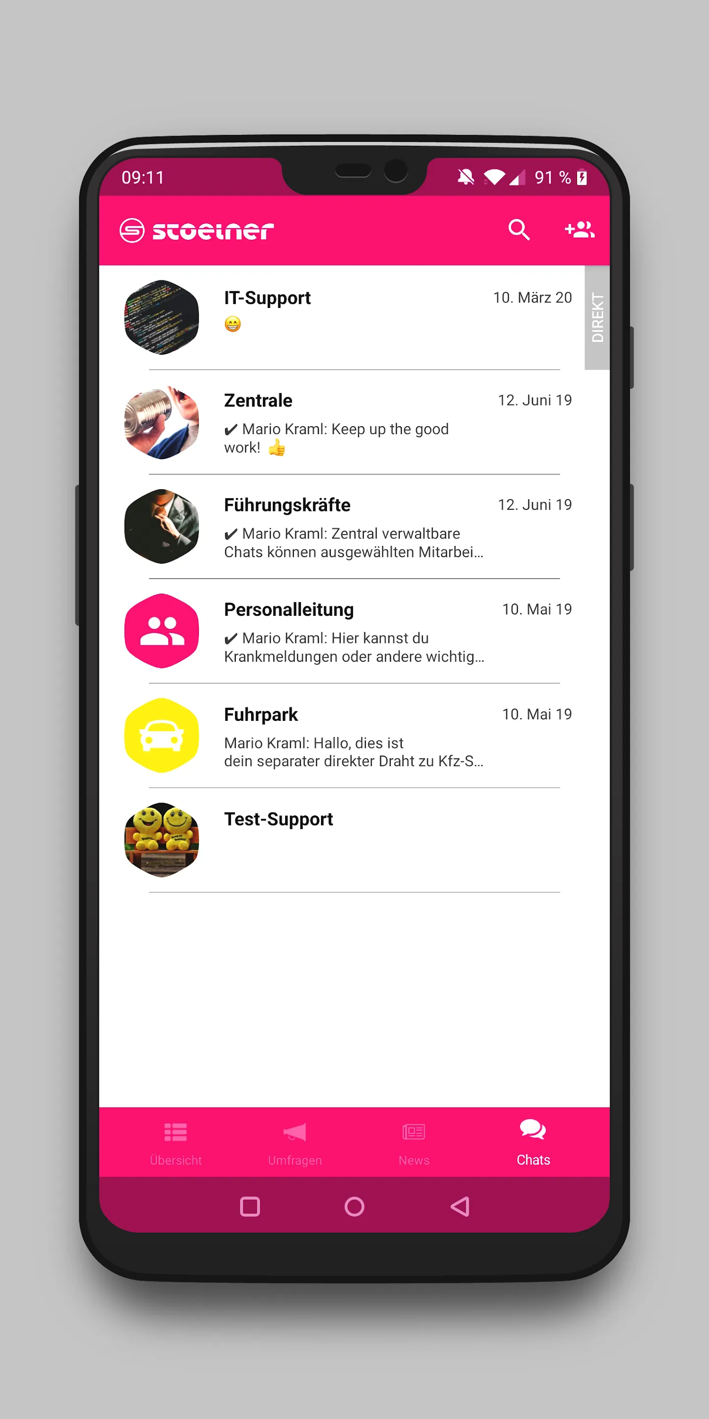 Stölner Mitarbeiter-App | Indus Appstore | Screenshot