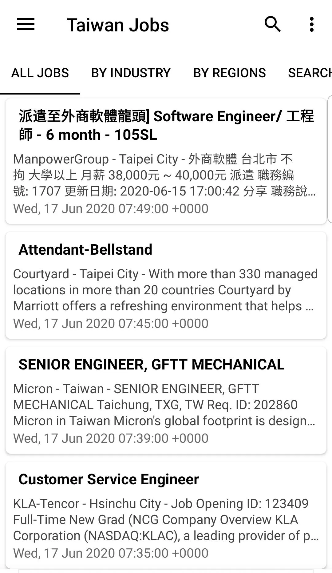 Taiwan Jobs | Indus Appstore | Screenshot