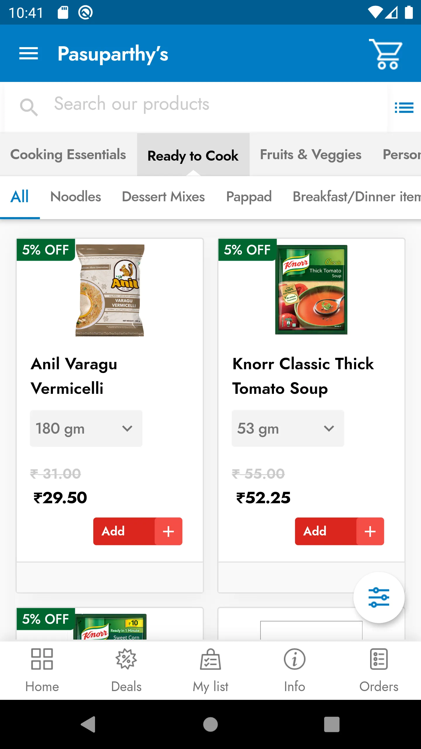 Pasuparthy’s Supermarket | Indus Appstore | Screenshot